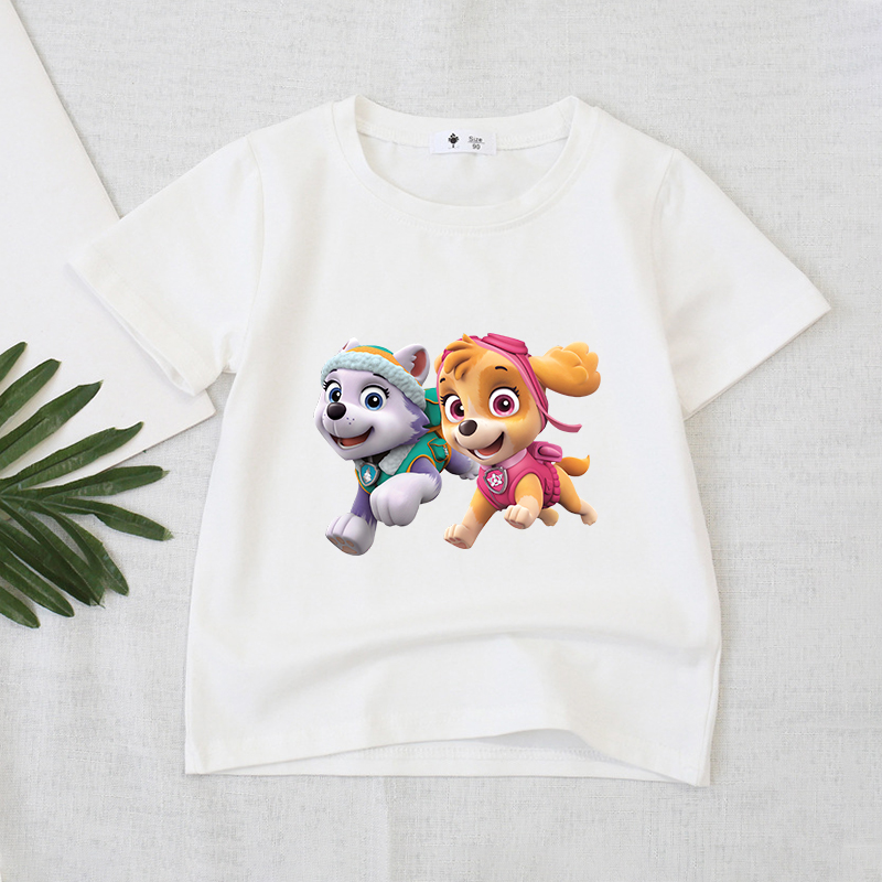 Paw Patrols Series T-Shirt Whi - Summer Everest Clothing avis et prix