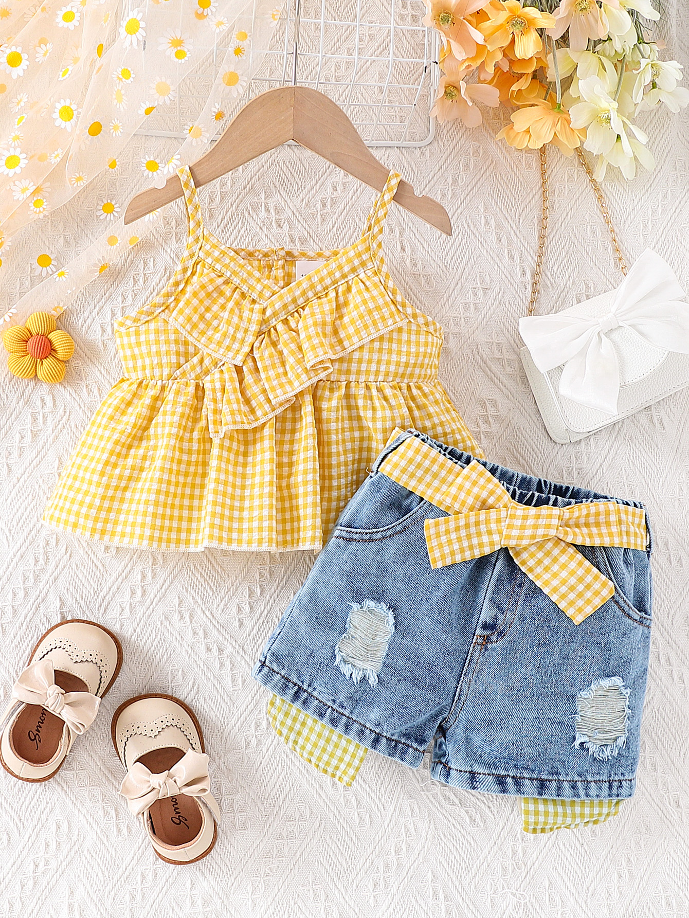 Summer Baby Girls Clothing Set - Soft Summer Yellow Clothing avis et prix