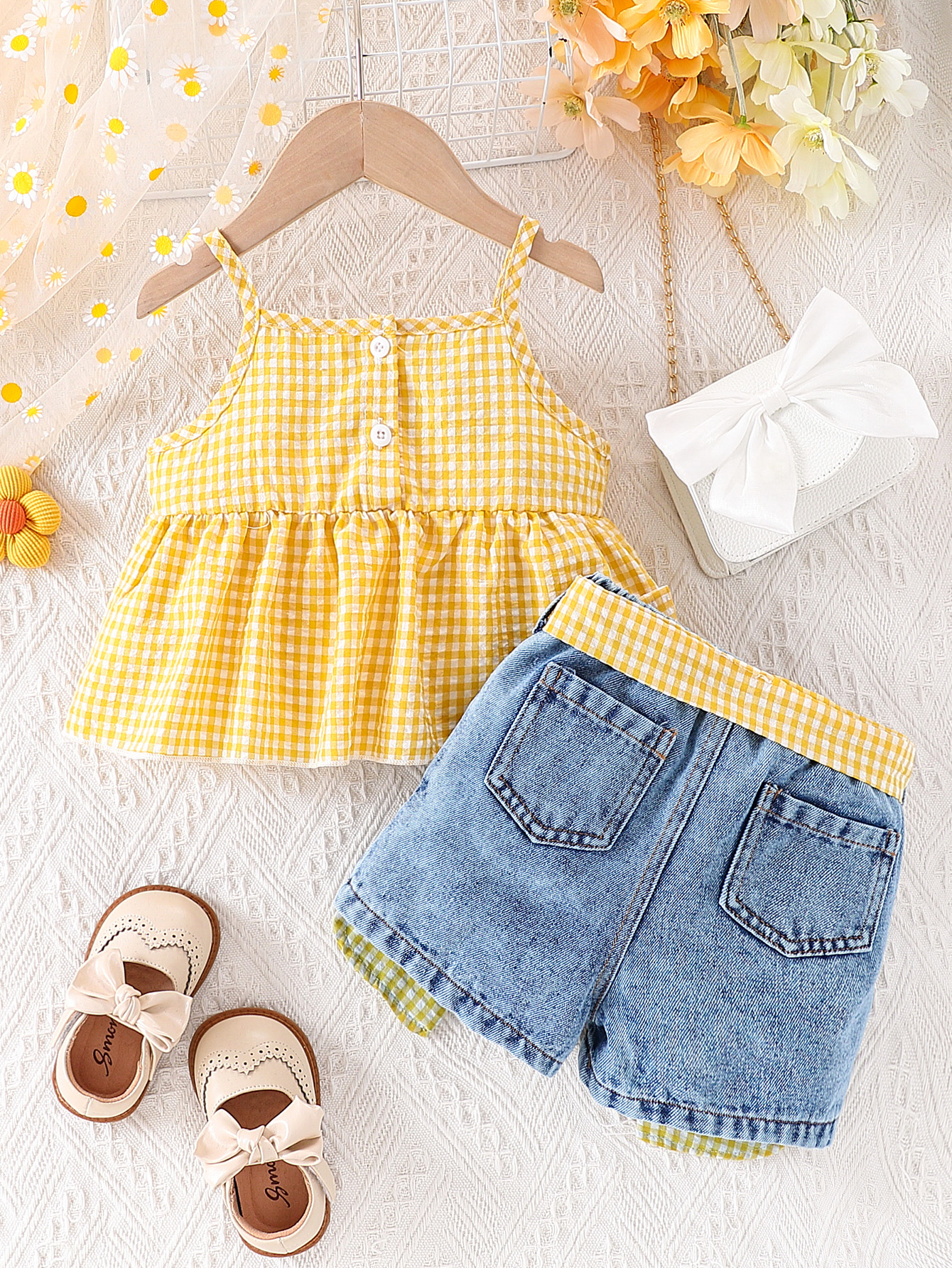 Summer Baby Girls Clothing Set - Soft Summer Yellow Clothing avis et prix