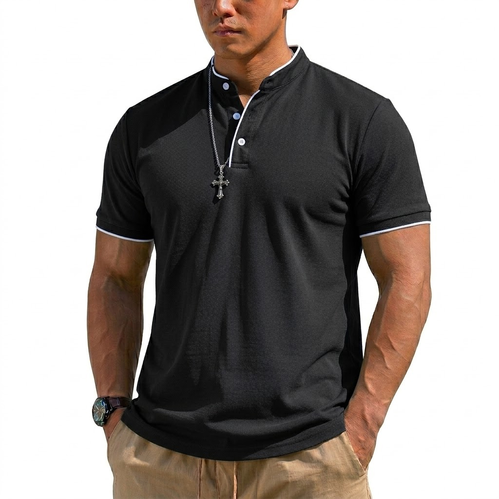 Summer Short Sleeve Henley Shi - Summer Clothing Essentials avis et prix