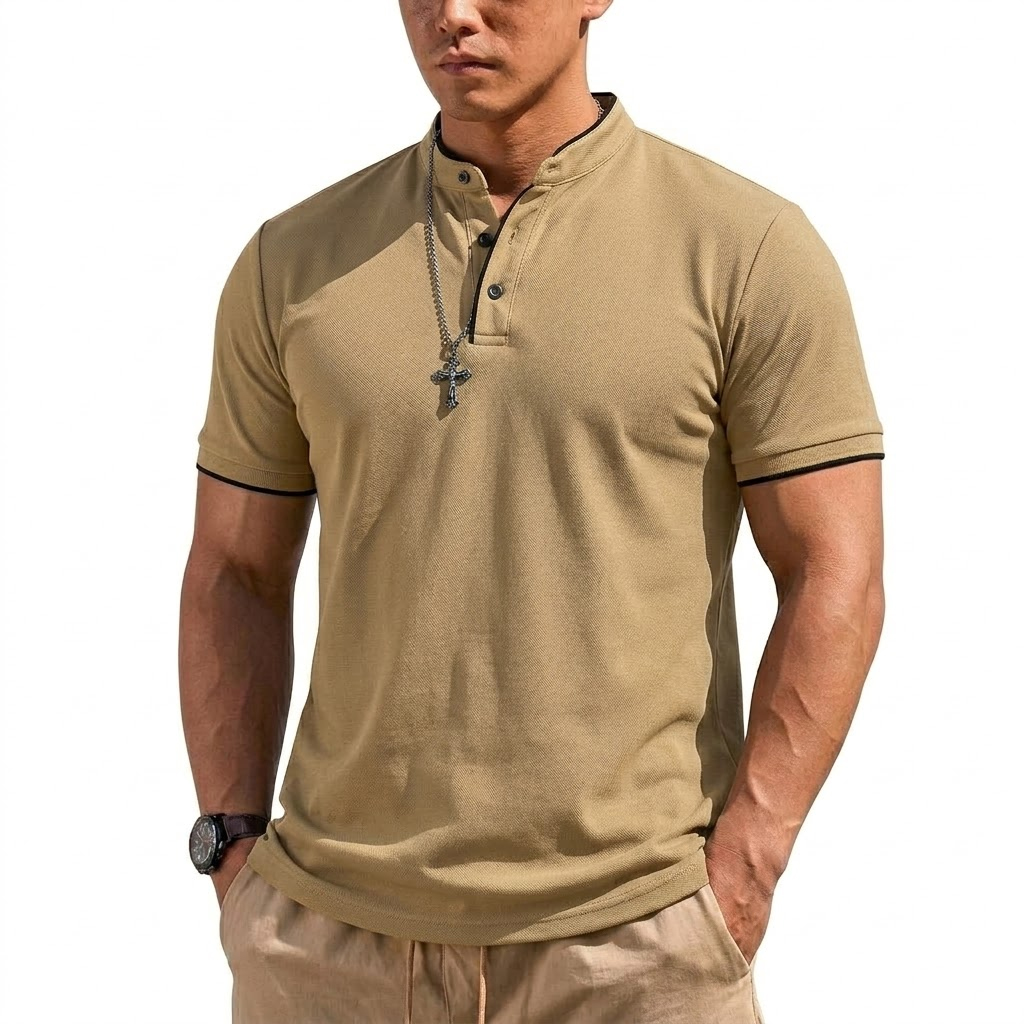 Summer Short Sleeve Henley Shi - Summer Clothing Essentials avis et prix