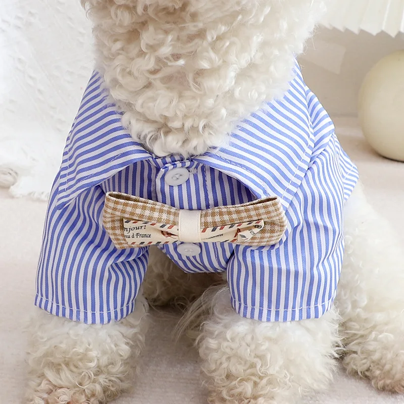 Dog Clothes Bowknot Striped Sh - Summer Dog Clothing avis et prix