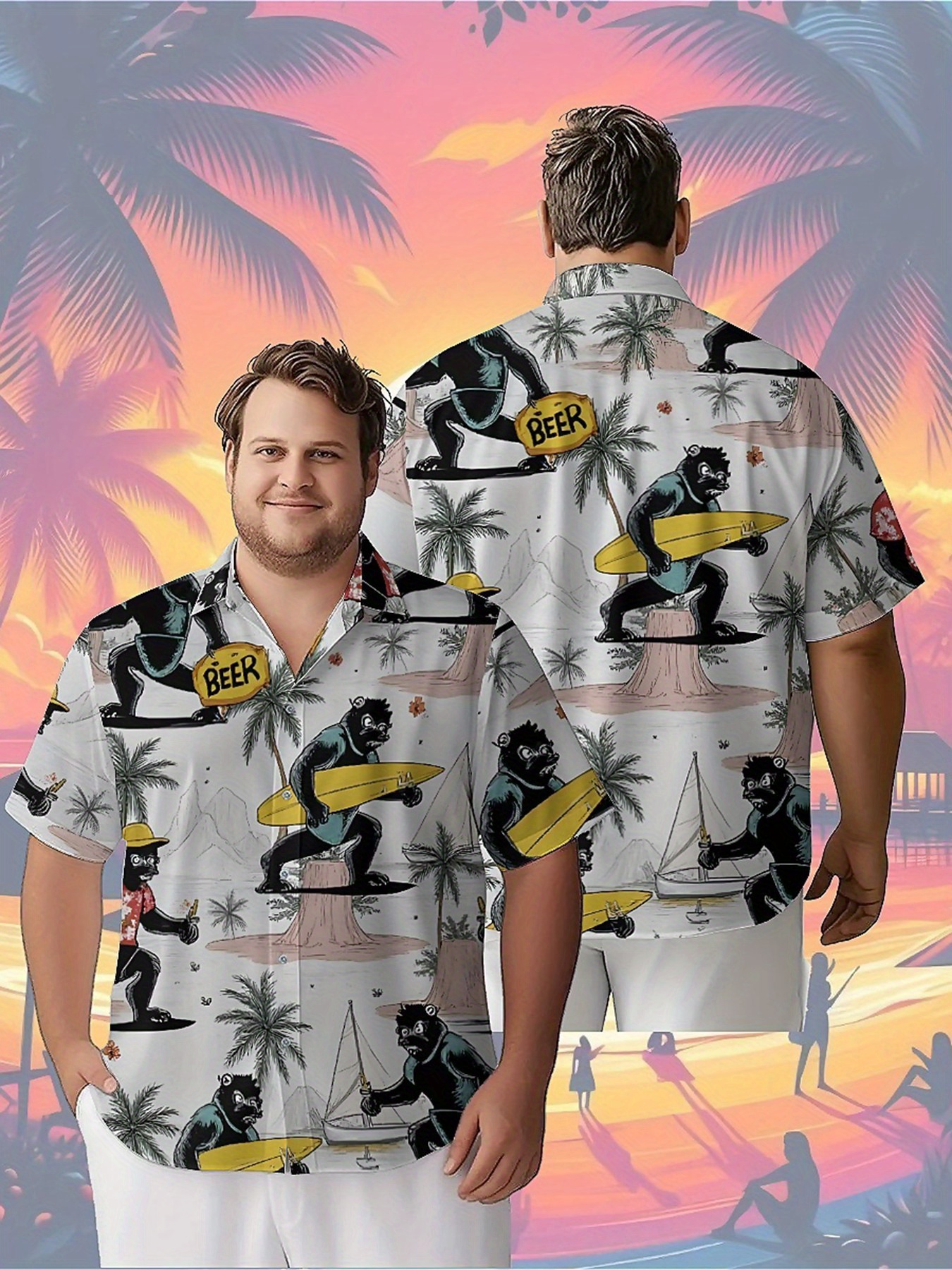 Men's Plus Size Hawaiian Shirt - Summer Clothing For A Beach avis et prix