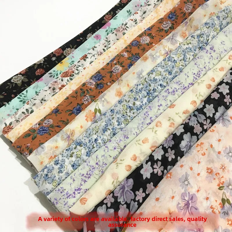Flower Chiffon Fabric By The M - Soft Summer Yellow Clothing avis et prix