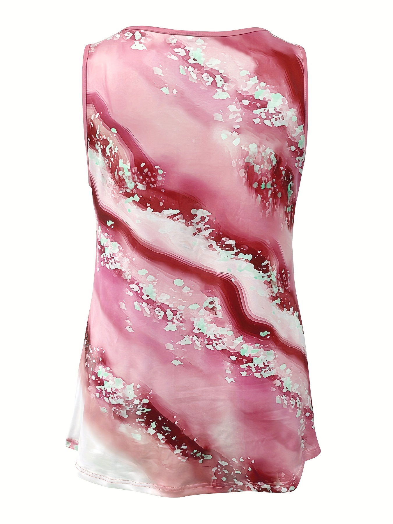 Plus Size Marble Print Tank To - Summer Clothing For Plus Size Women avis et prix