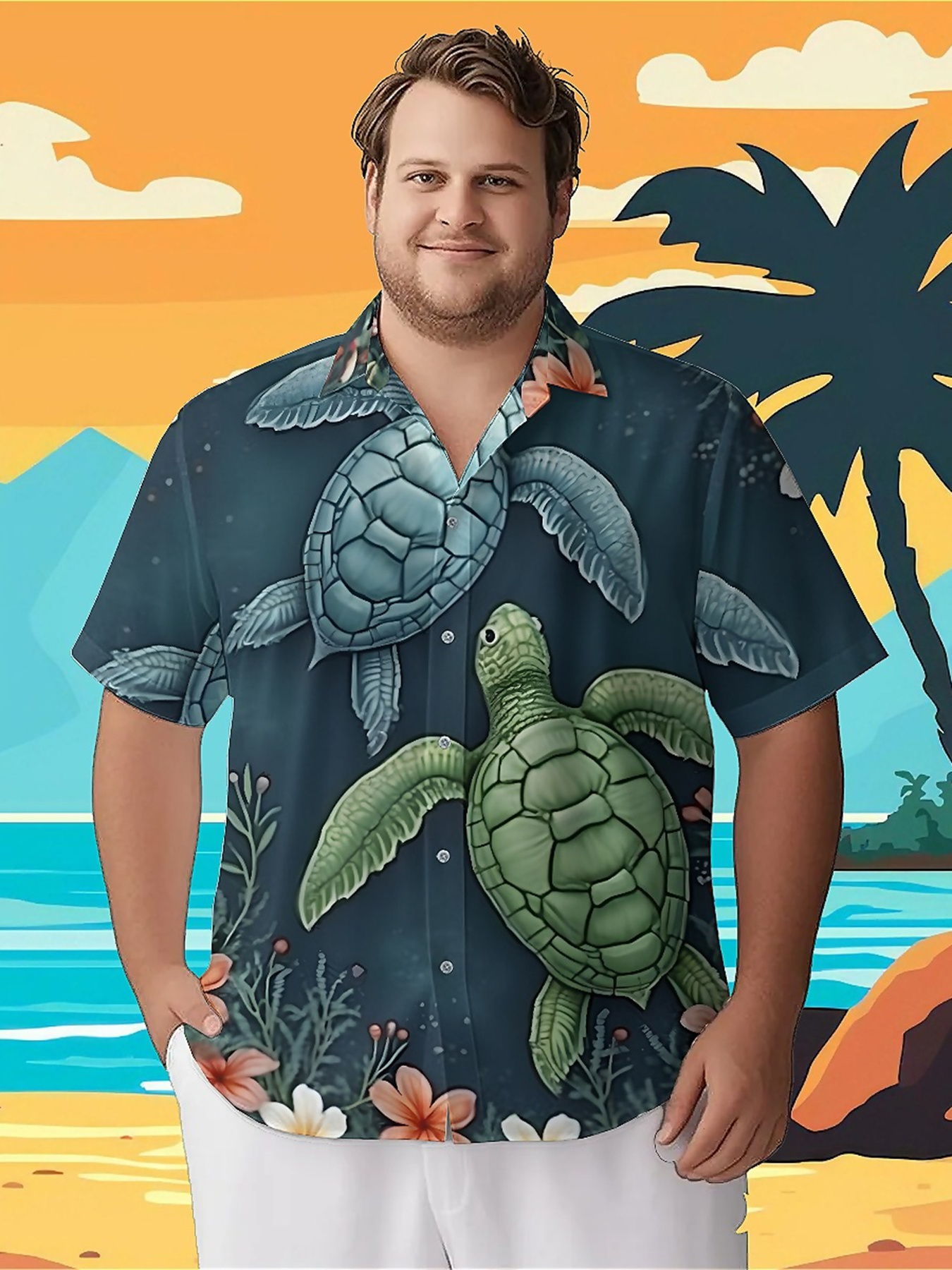 Men's Plus Size Hawaiian Shirt - Summer Clothing For A Beach avis et prix