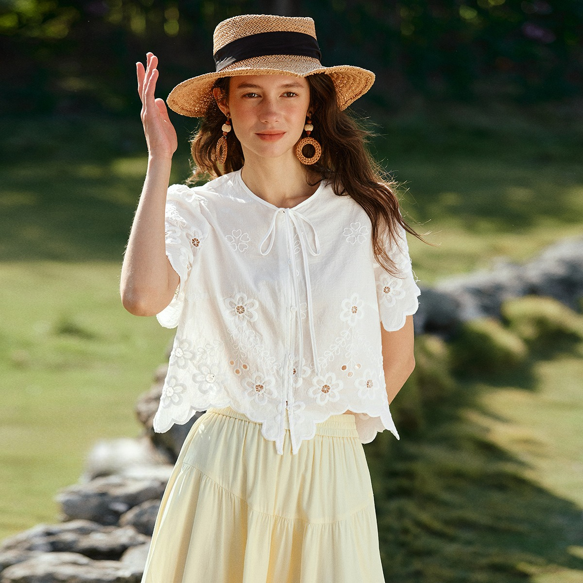 OLrain Women French Style Crop - Crop Blouse Linen avis et prix